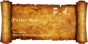 Palku Aba névjegykártya
